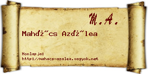 Mahács Azálea névjegykártya